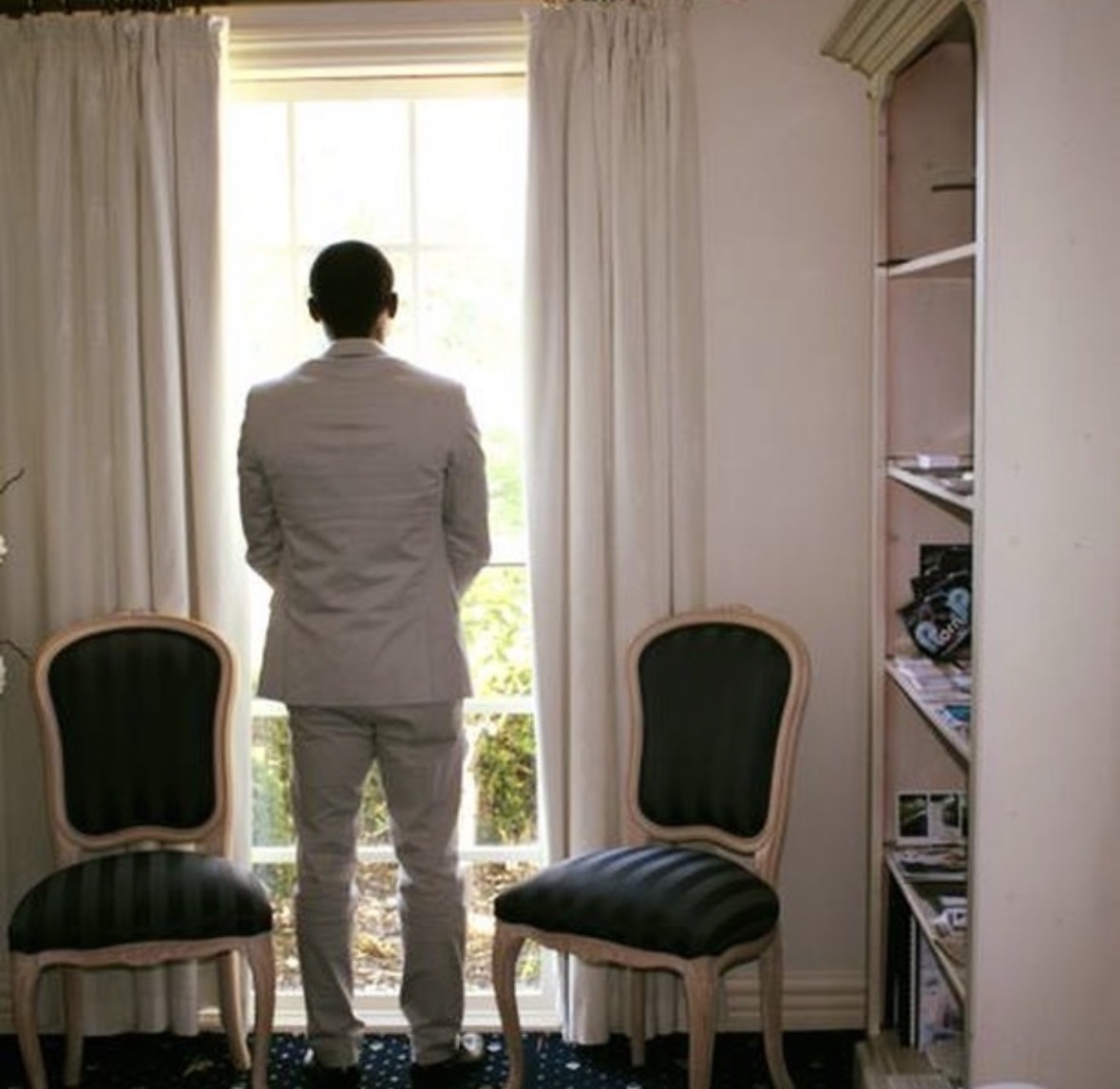 Junior Ceranor Nelson looking out a window in Melbourne, May 2018