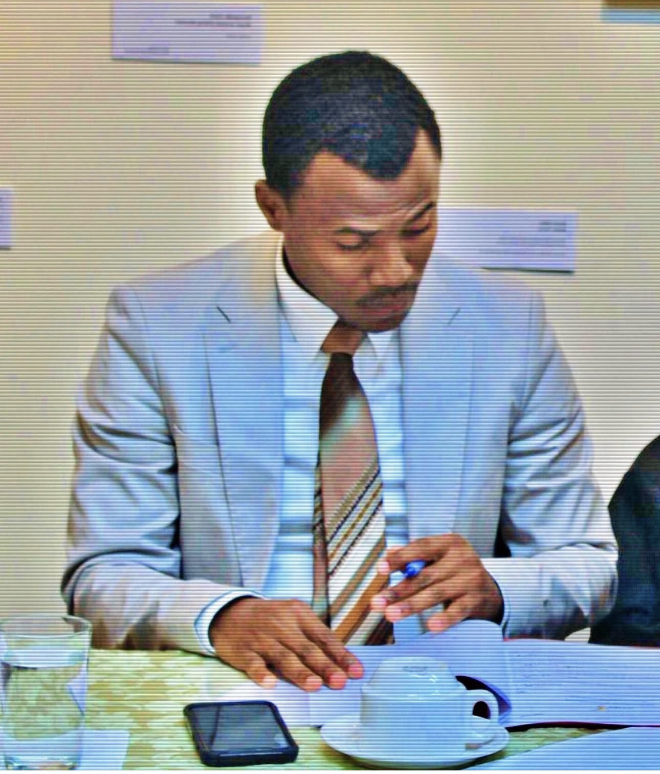 Junior Ceranor Nelson at the GRULAC round table, Victoria, Australia